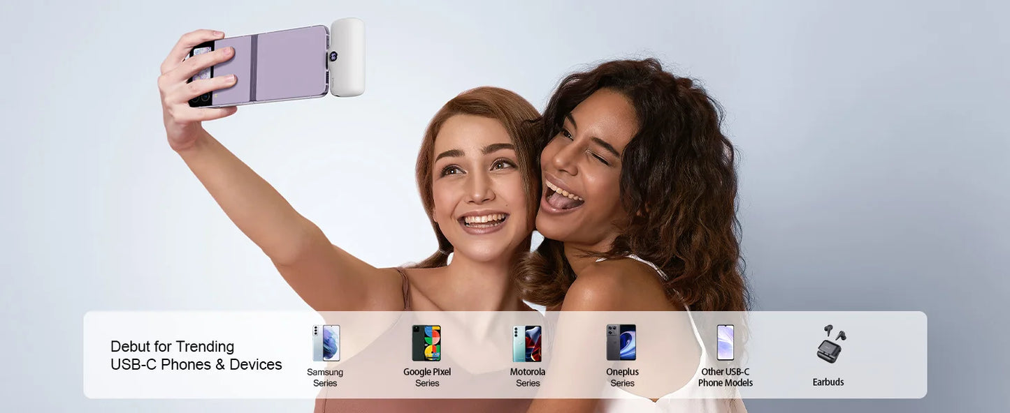 Lavender Lounge Capsule Powerbank for IPhone Samsung USBC