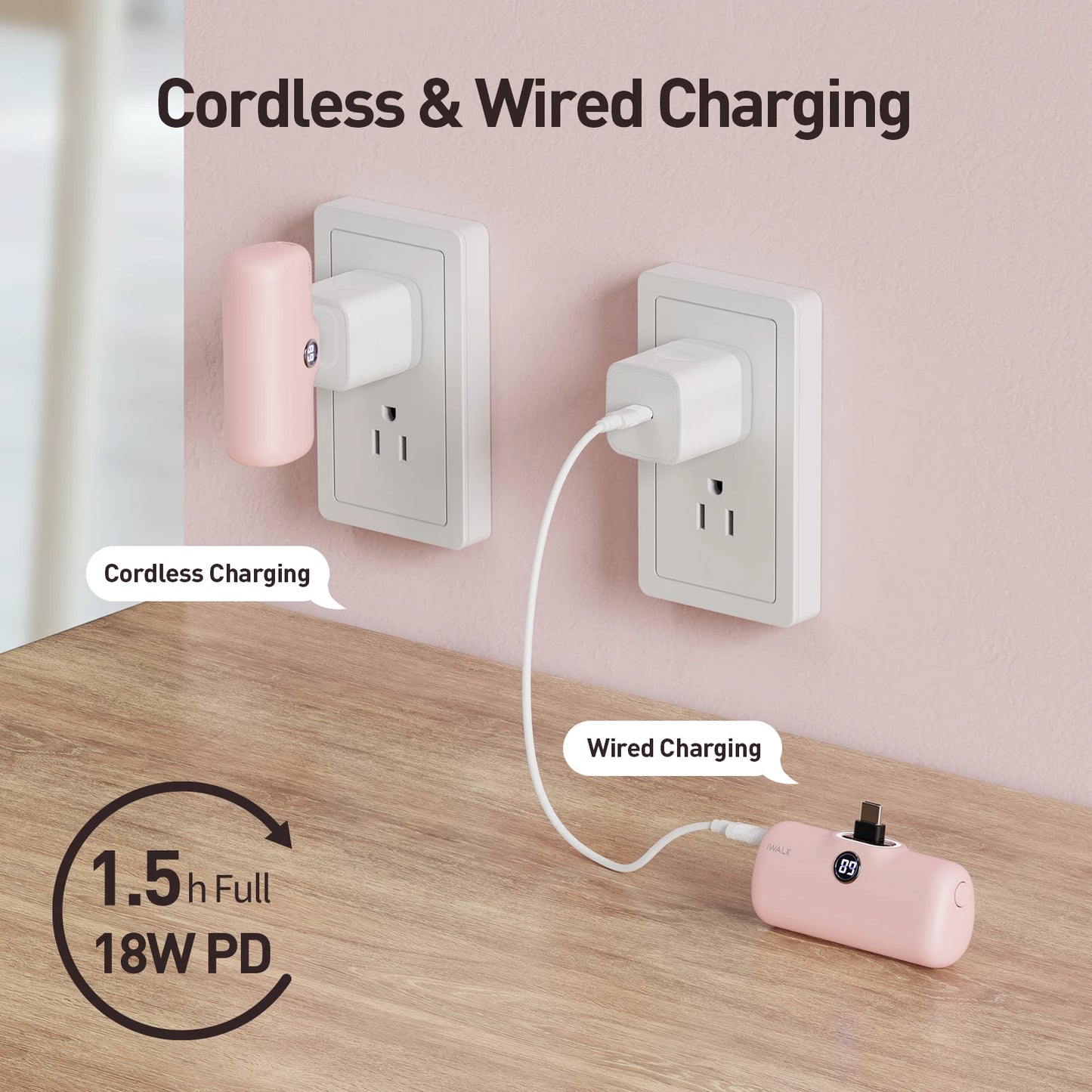 Lavender Lounge Capsule Powerbank for IPhone Samsung USBC